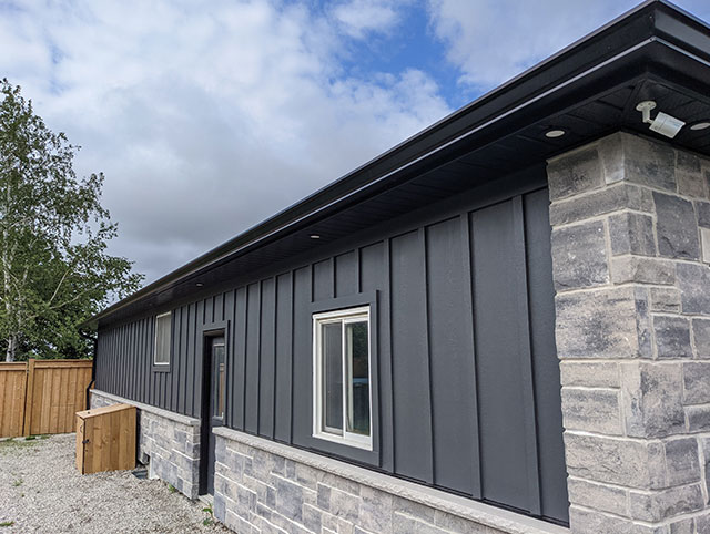 Soffit and fascia installation, roofline repair, home exterior maintenance
